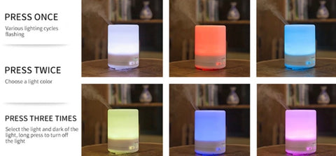 DIFFUSER  LAMP 7 LED LIGHT REMOTE CONTROLLED 300 ML.